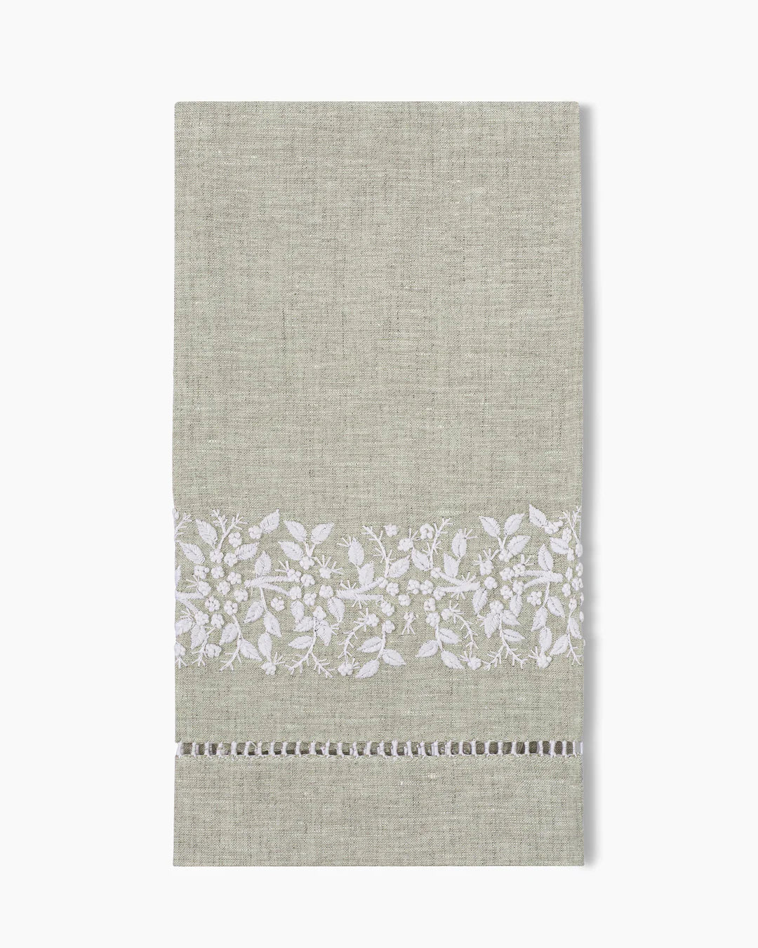 Jardin Classic Linen Hand Towels in Natural, Set of Two