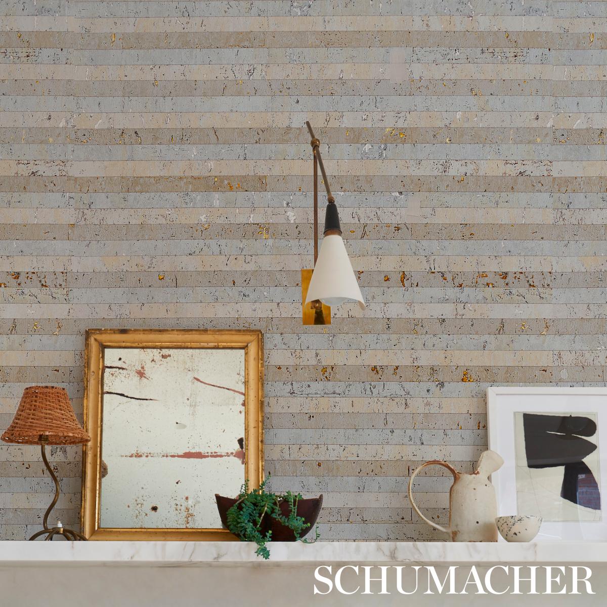 Cork Stripe Wallpaper