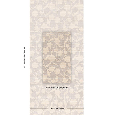 Kantha Embroidered Flower Sisal in Carbon