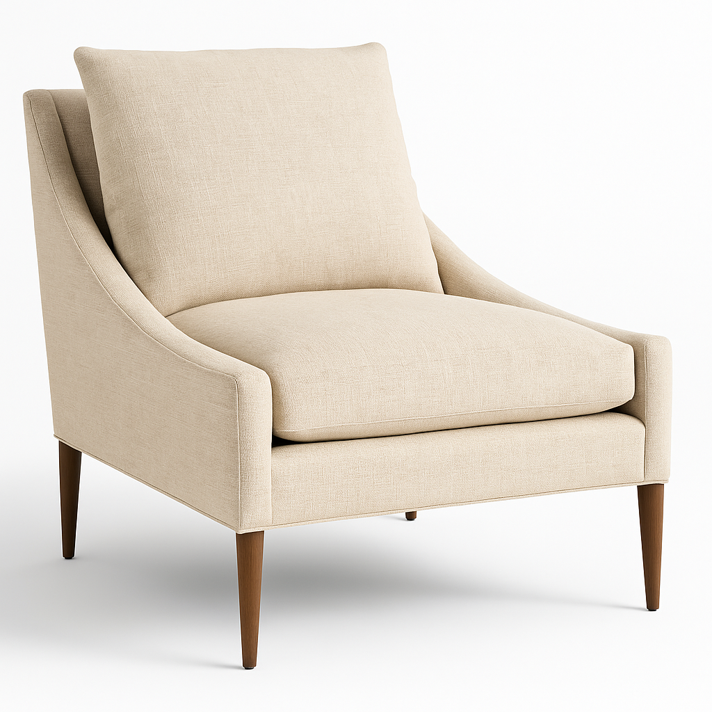 Aris Chair in Champagne Velvet