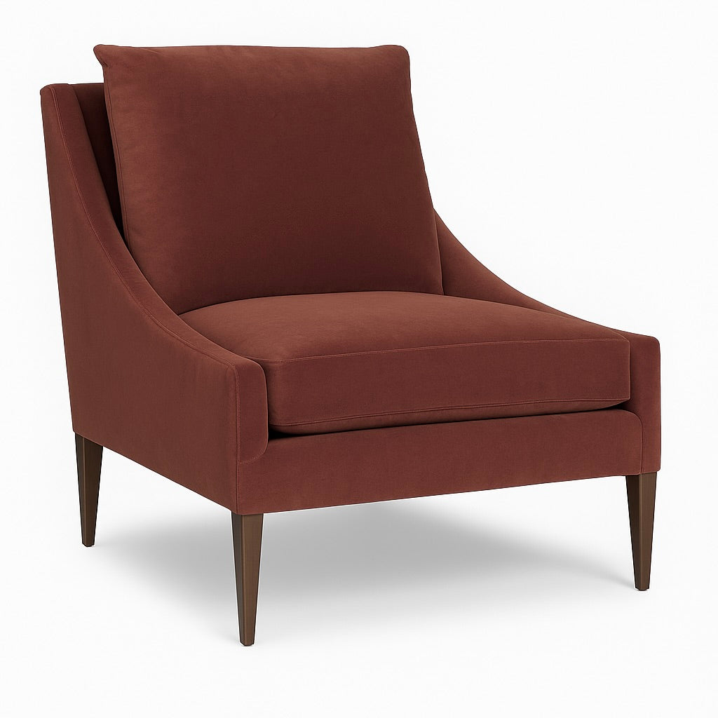 Aris Chair in Persimmon Velvet