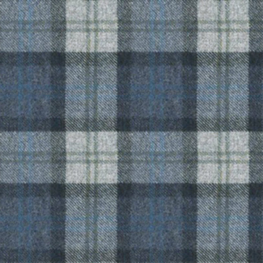 Sophie Lounge Chair in Blue Plaid