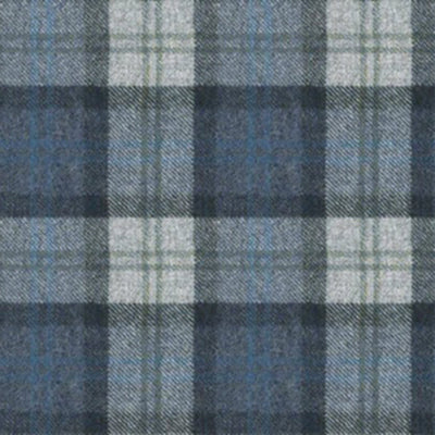 Sophie Lounge Chair in Blue Plaid