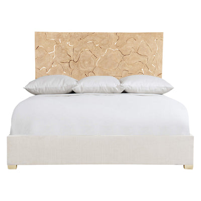 Calvera Teak Upholstered King Bed