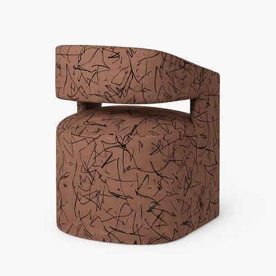 Presley Game Chair in Scribble Rose