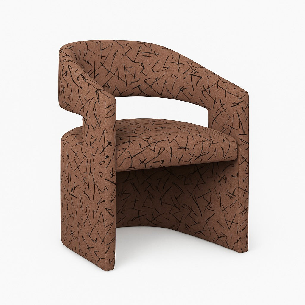 Presley Game Chair in Scribble Rose