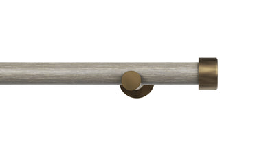 Edge Drapery Set- Driftwood & Satin Bronze