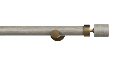Column Drapery Set- Driftwood & Satin Bronze