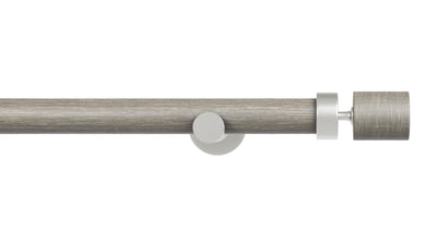 Column Drapery Set- Driftwood & Satin Nickel