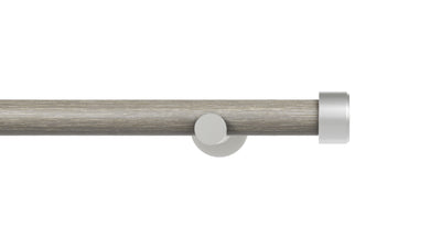 Edge Drapery Set- Driftwood & Satin Nickel