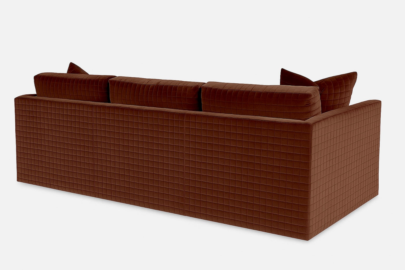 Ellison Sofa in Merlot Grid Velvet
