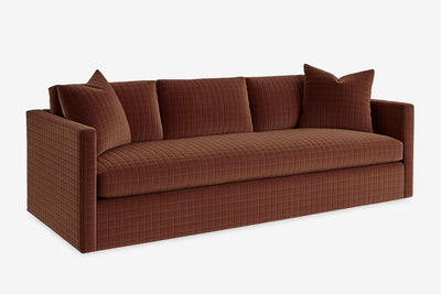 Ellison Sofa in Merlot Grid Velvet