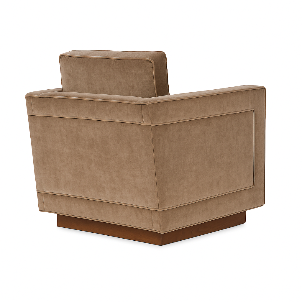 Harrison Swivel Chair in Caramel Velvet