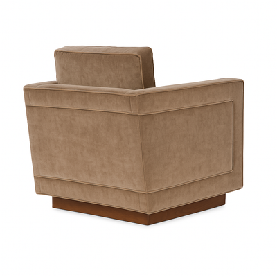 Harrison Swivel Chair in Caramel Velvet