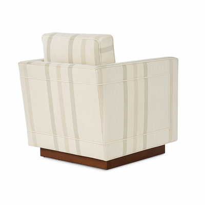 Harrison Swivel Chair in Neutral Stripe