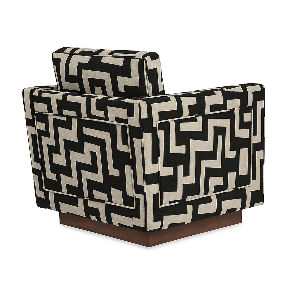 Harrison Swivel Chair in Black Zee