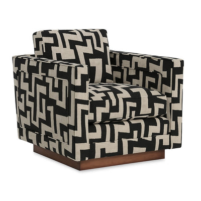Harrison Swivel Chair in Black Zee