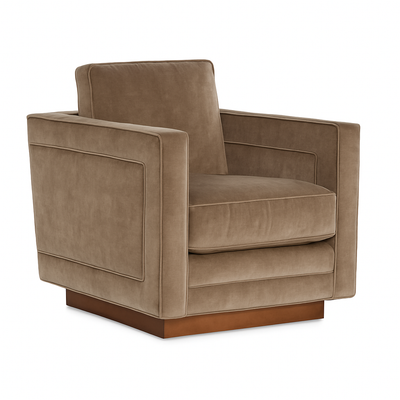 Harrison Swivel Chair in Caramel Velvet