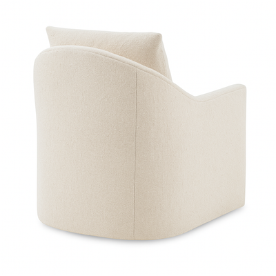 Ivy Swivel Chair in Sherpa White