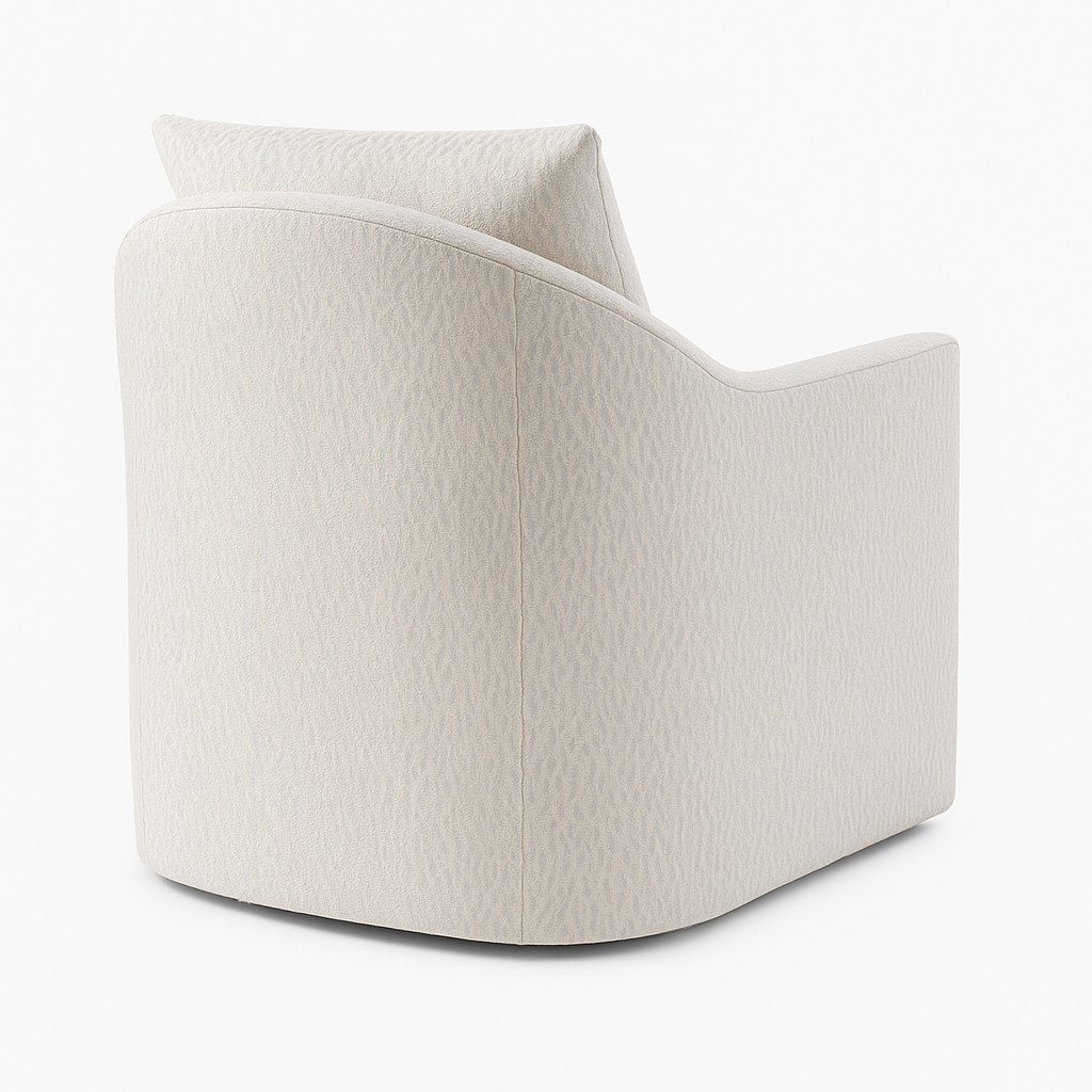 Ivy Swivel Chair in Silver Back