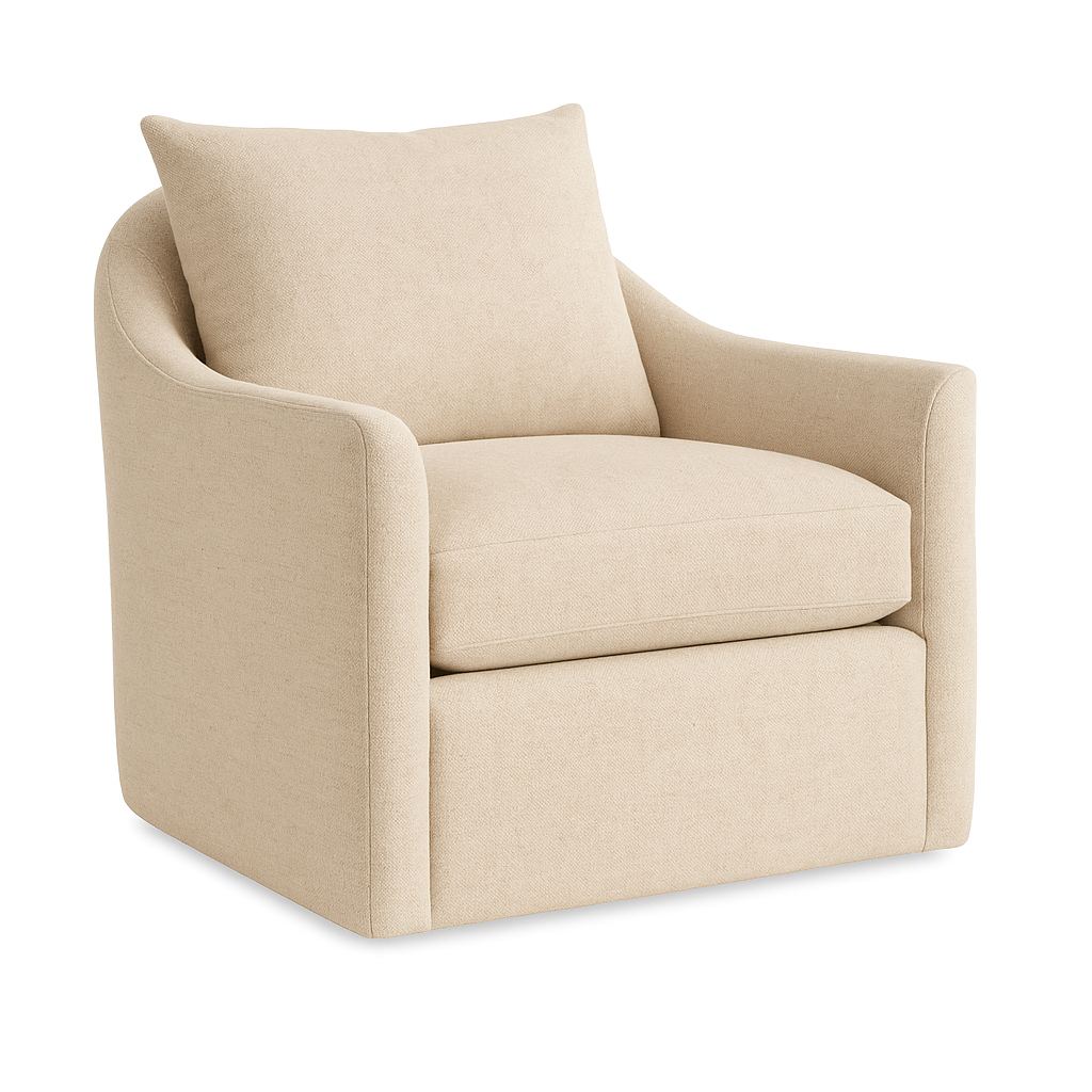 Ivy Swivel Chair in Canvas Tan Tweed