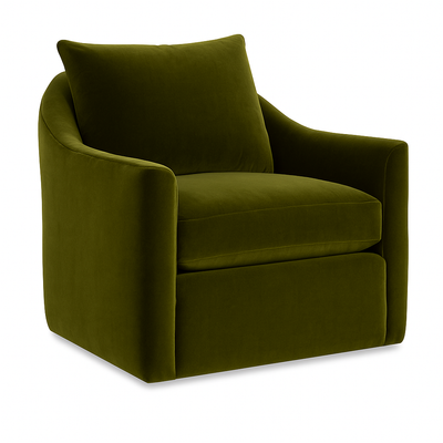 Ivy Swivel Chair in Fern Velvet