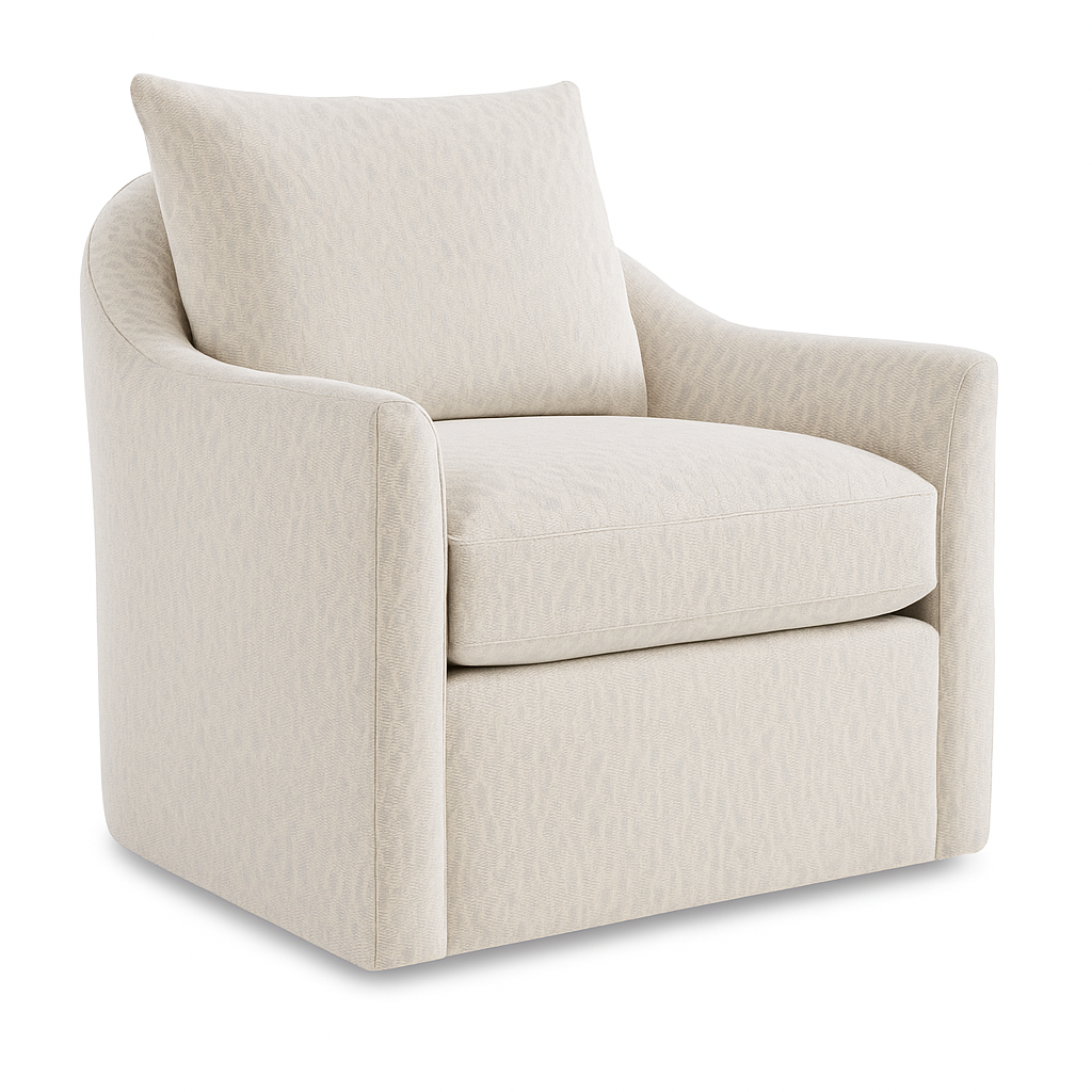 Ivy Swivel Chair in Silver Back