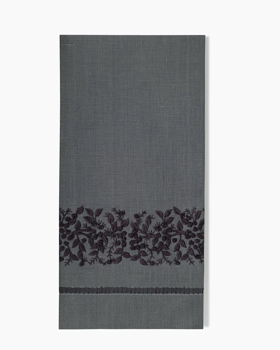 Jardin Monochrome Hand Towels in Charcoal, Set of Two