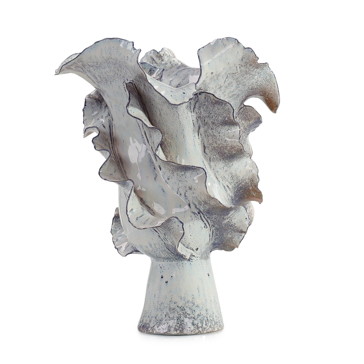 Waved Porcelain Vase Large