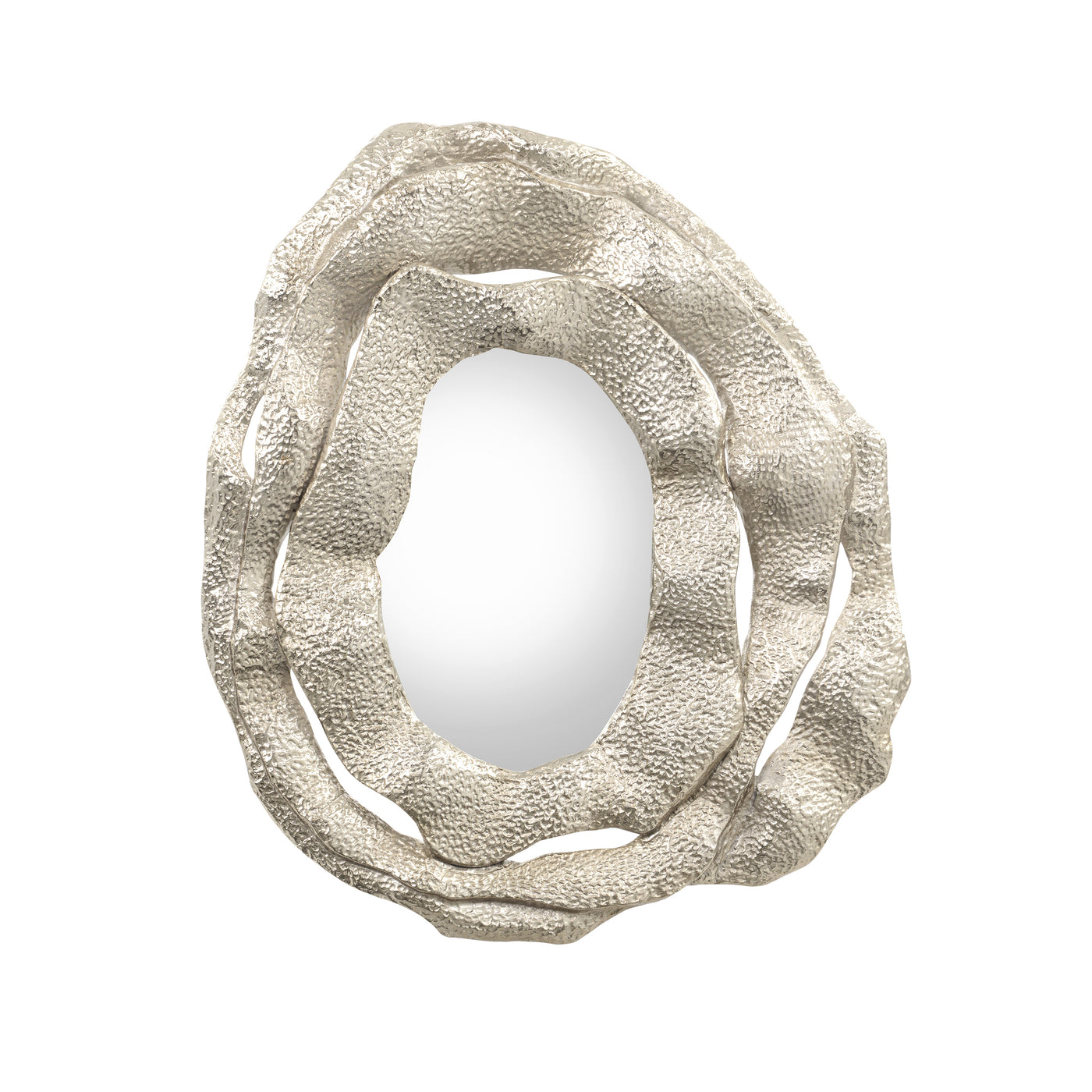 Brutalist Triple-Frame Nickel Mirror