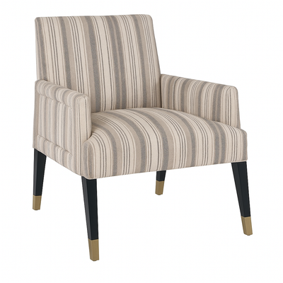 Kora Lounge Chair in Beige Stripe
