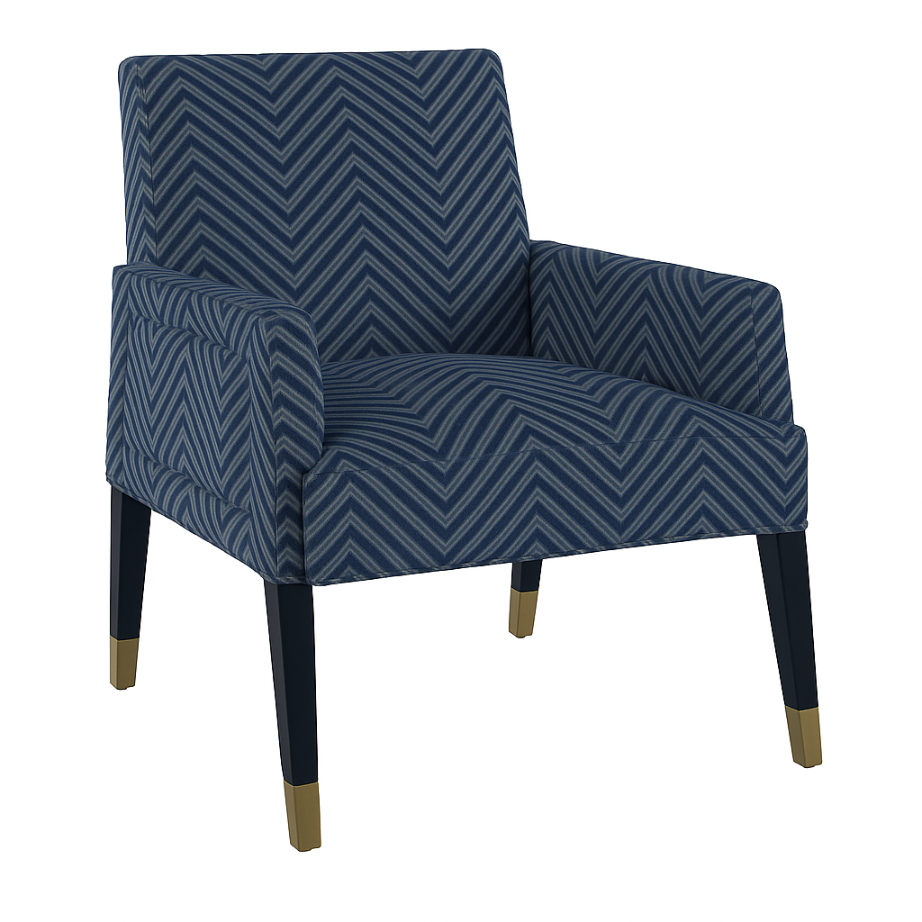 Kora Lounge Chair in Marine Chevron
