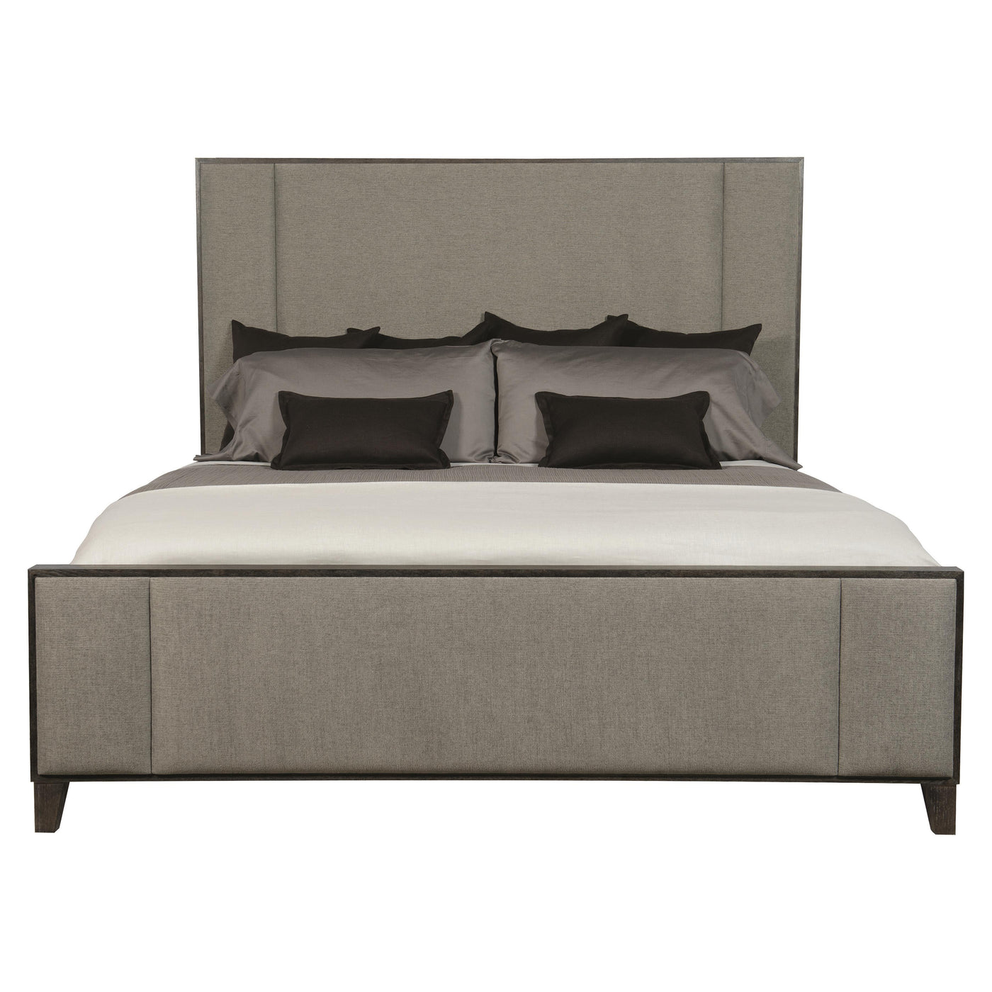 Lidia Panel Bed in Charcoal