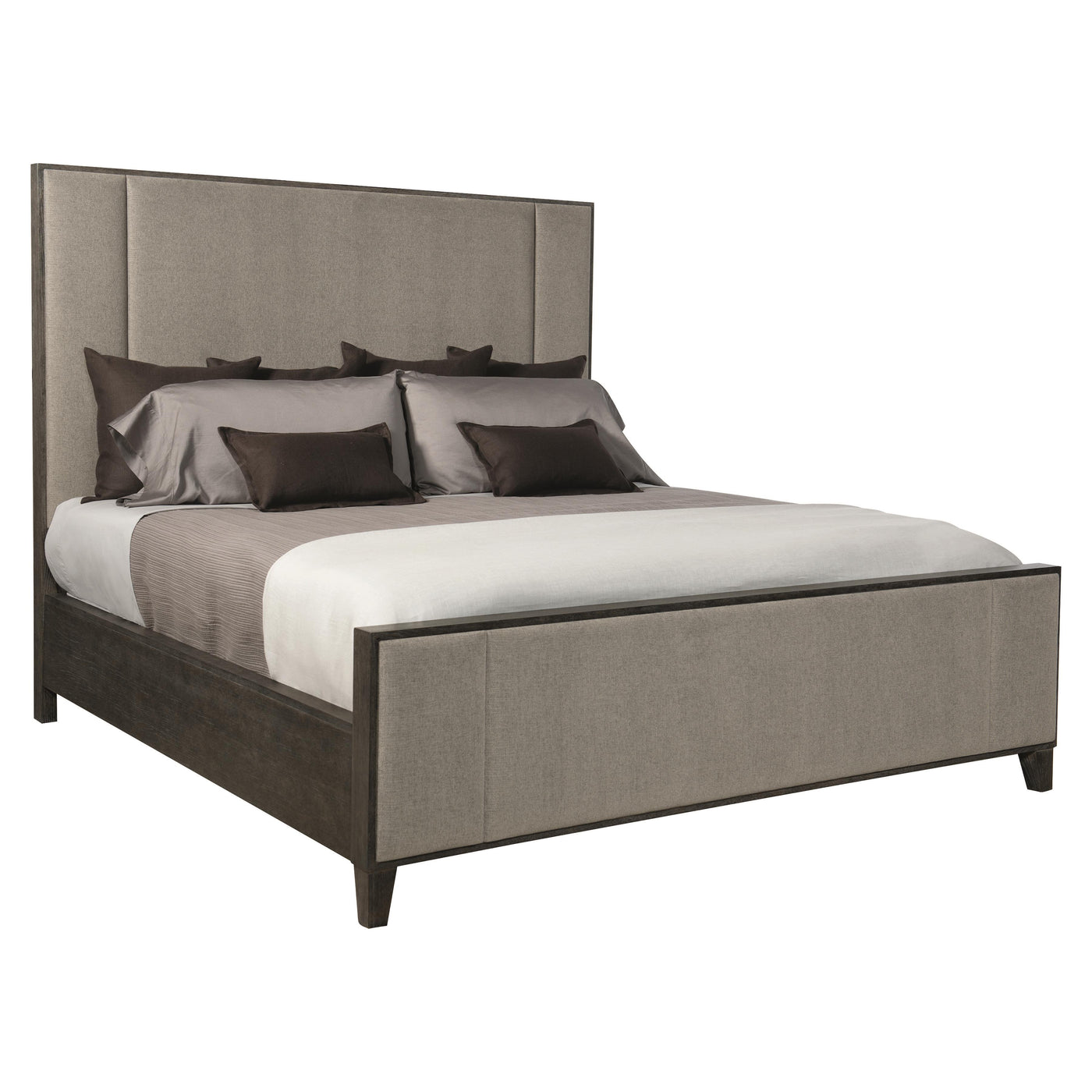 Lidia Panel Bed in Charcoal