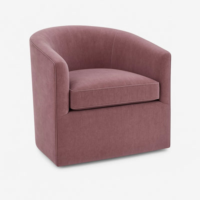 Marlo Swivel Chair in Dusty Rose Velvet