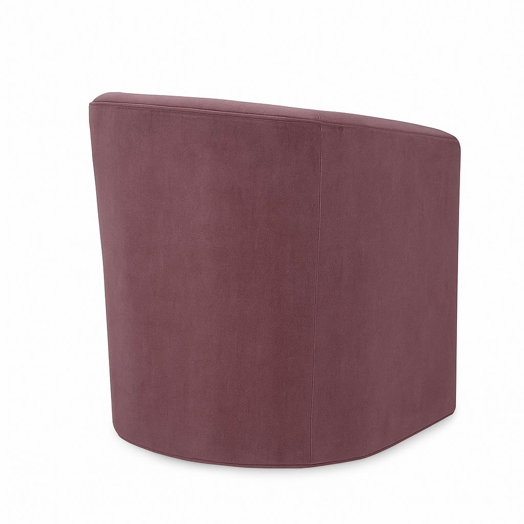 Marlo Swivel Chair in Dusty Rose Velvet