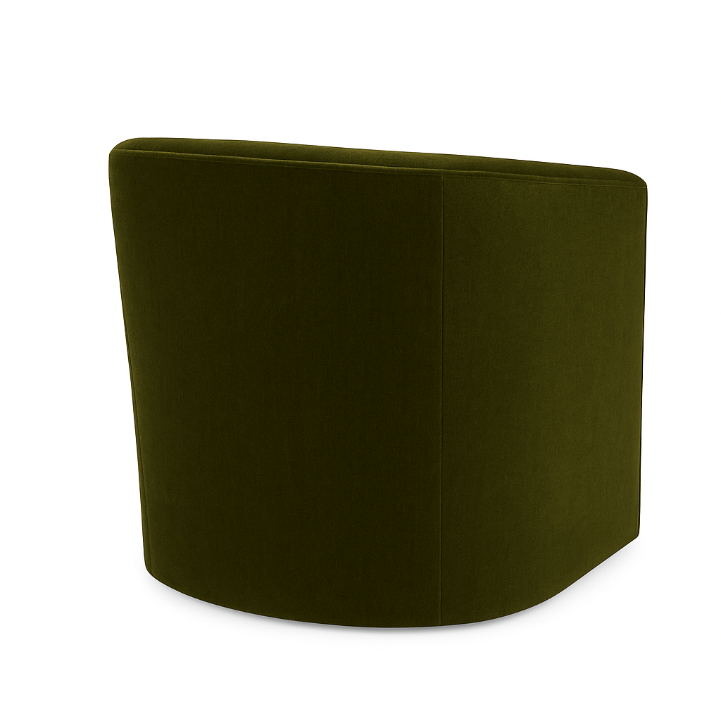 Marlo Swivel Chair in Moss Velvet