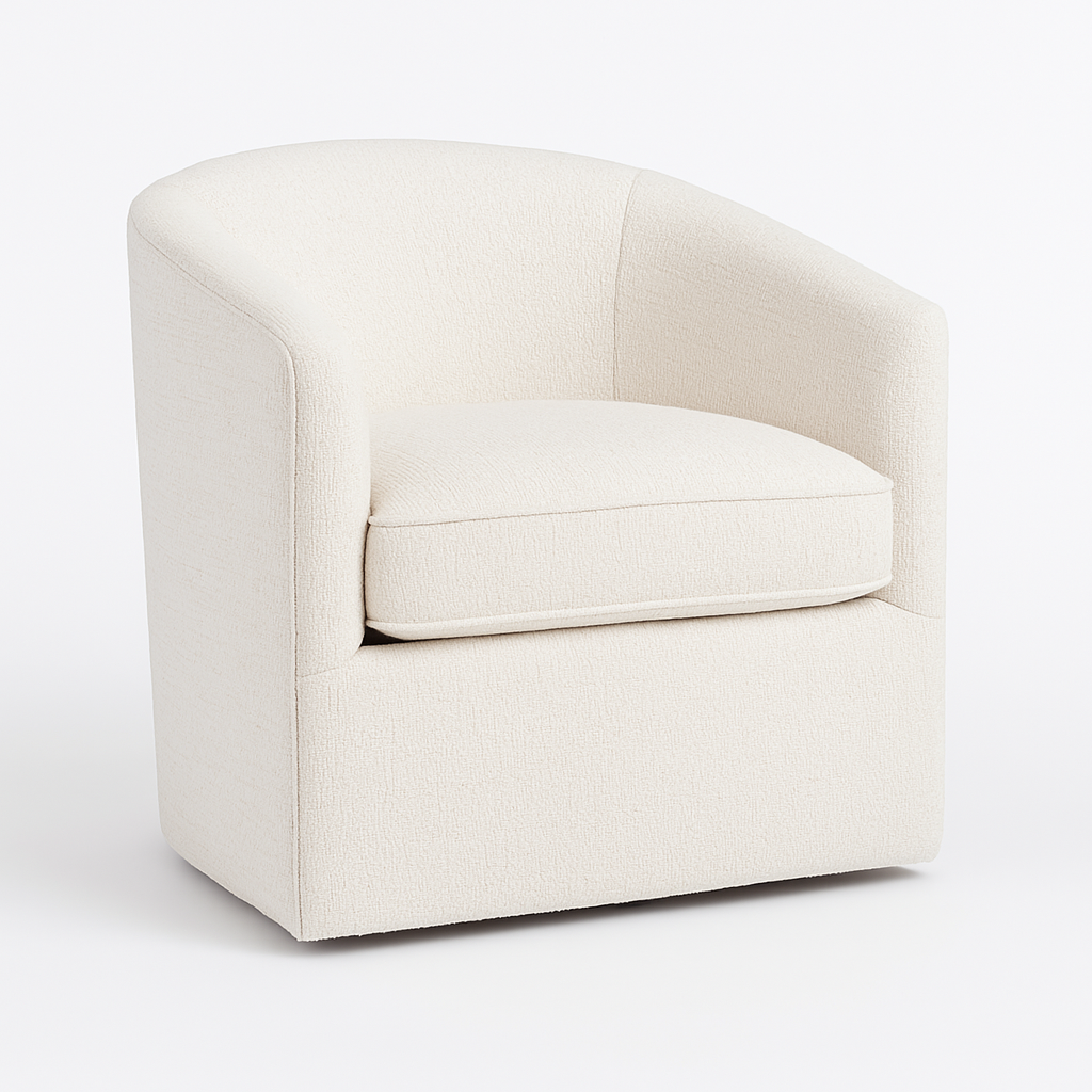 Marlo Swivel Chair in Natural Nub