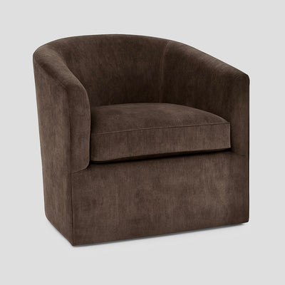 Marlo Swivel Chair in Taupe Mohair