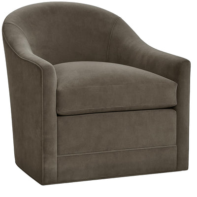 Merrin Tub Swivel Chair in Cacao Mohair