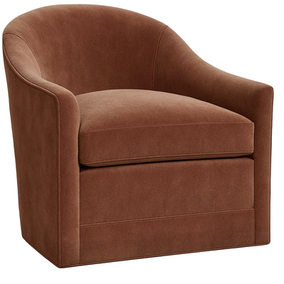 Merrin Tub Swivel Chair in Cacao Mohair