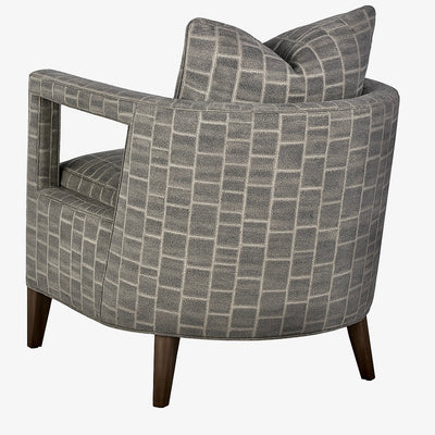 Milo Club Chair in Grey Block Velvet