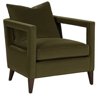 Milo Club Chair in Olive Velvet