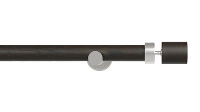 Column Drapery Set- Mink &  Chrome