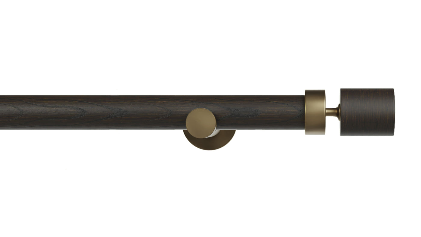 Column Drapery Set- Mink & Satin Bronze