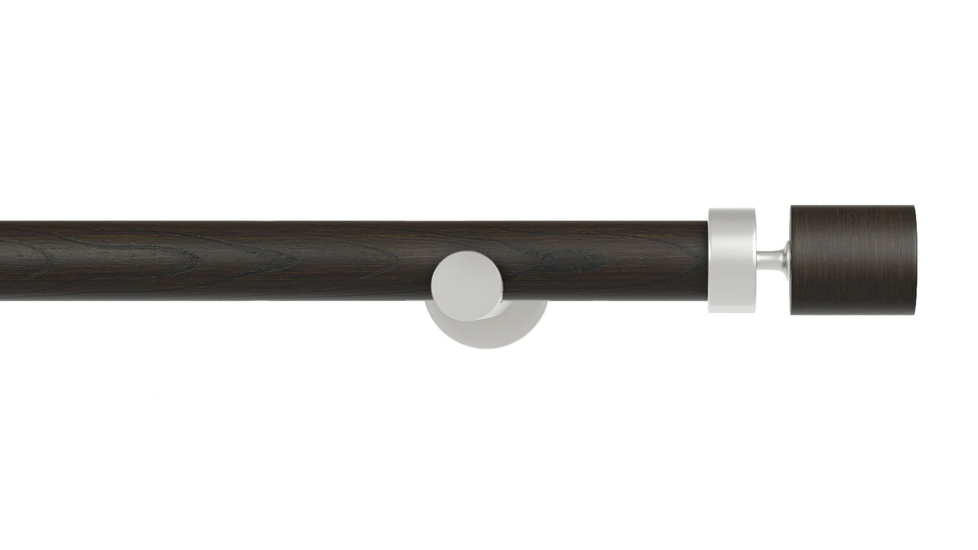 Column Drapery Set- Mink & Satin Nickel
