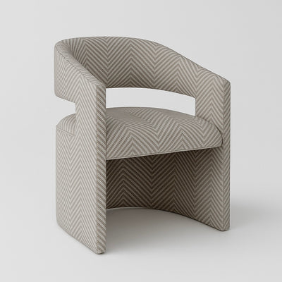 Presley Game Chair in Chevron Velvet
