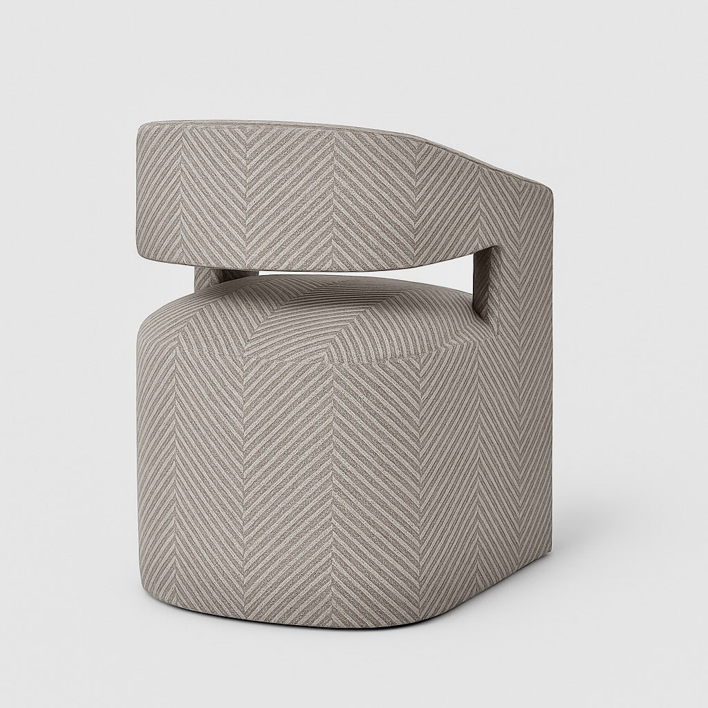 Presley Game Chair in Chevron Velvet