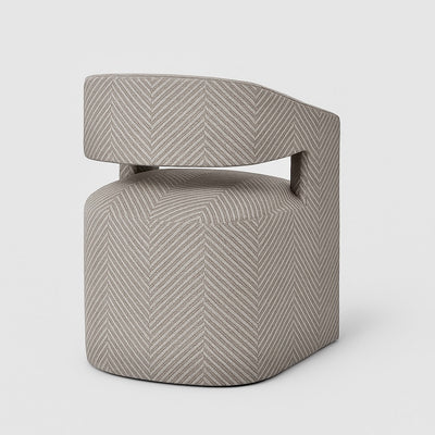 Presley Game Chair in Chevron Velvet