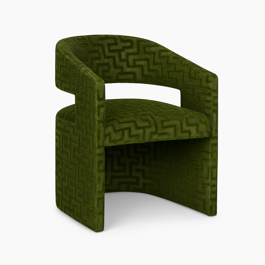 Presley Game Chair in Green Pipeline